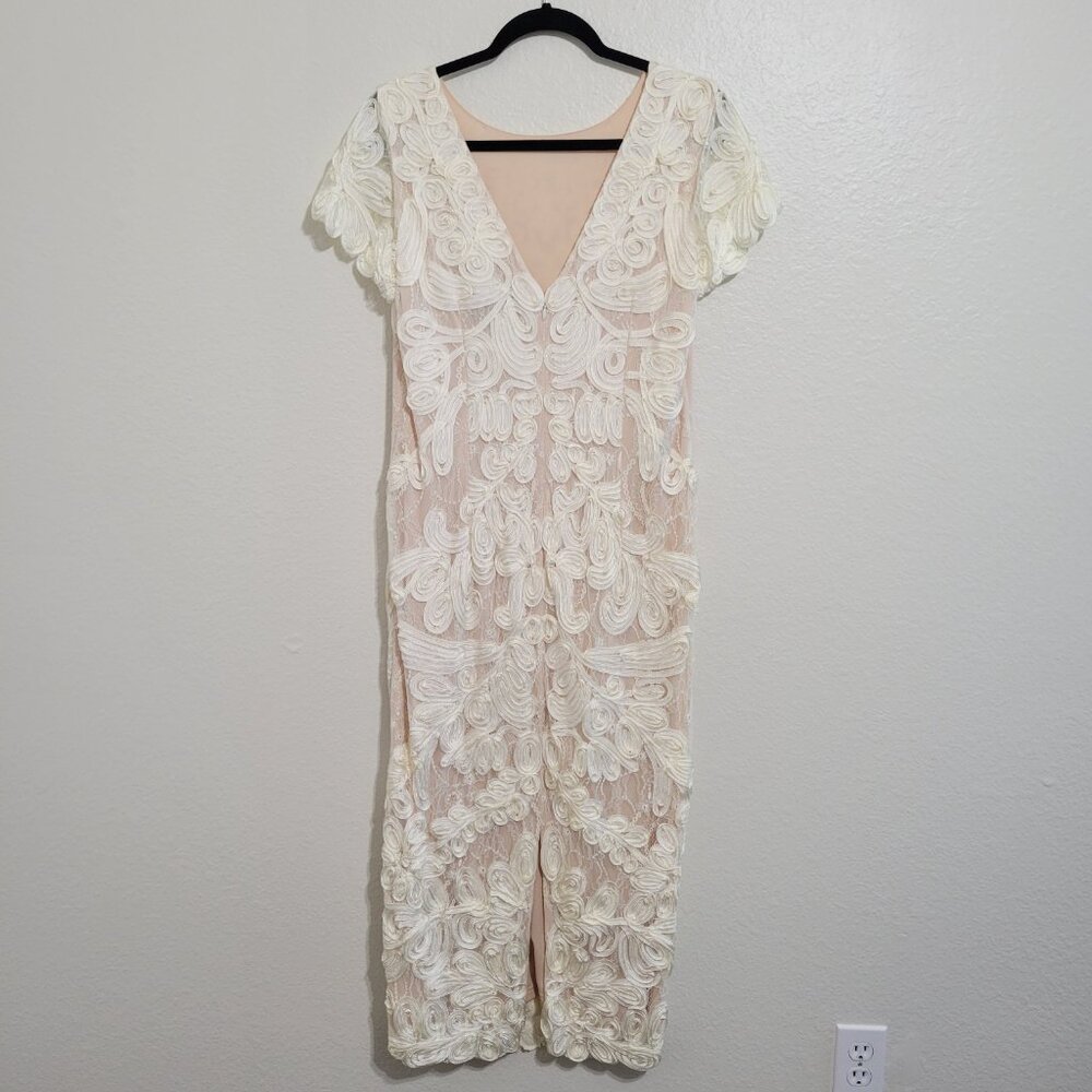 Js Collections Soutache Cream Floral Embroidered … - image 8